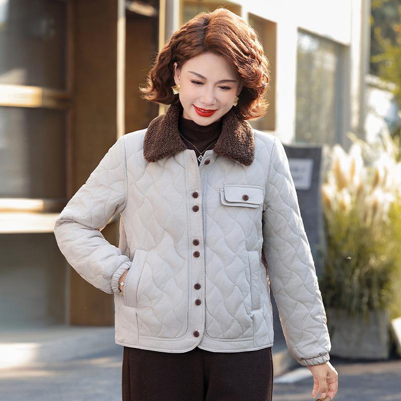 Winter padded jacket mother's new light and versatile temperament women's warm cotton-padded clothes
