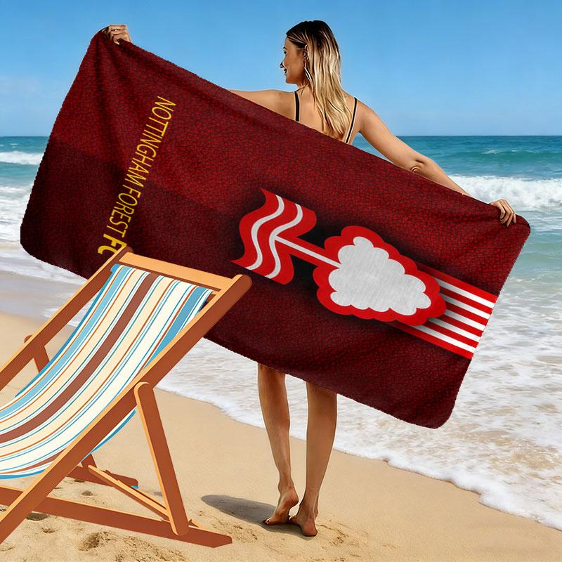 NFFC Logo Beach Towel, Large Soft Quick Dry Towel for Beach Camping Swimming