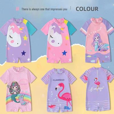 Kızlar için Unicorn Tek Parça Mayo - Şirin, Güneşten Koruyucu, Kaplıcalar İçin İdeal