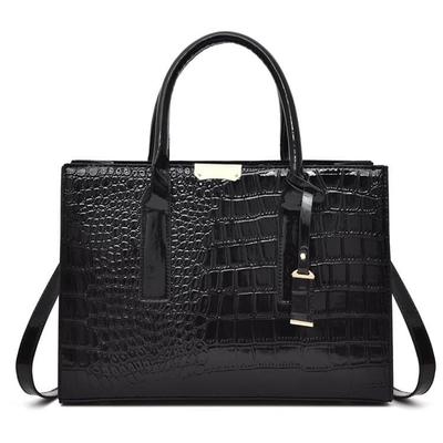 Borsa a tracolla da donna con motivo coccodrillo, borsa a tracolla messenger