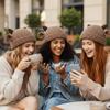 Keeping Warm Pullover Hat Cute Ear Women's Hat Cute Beanies Cap  Winter