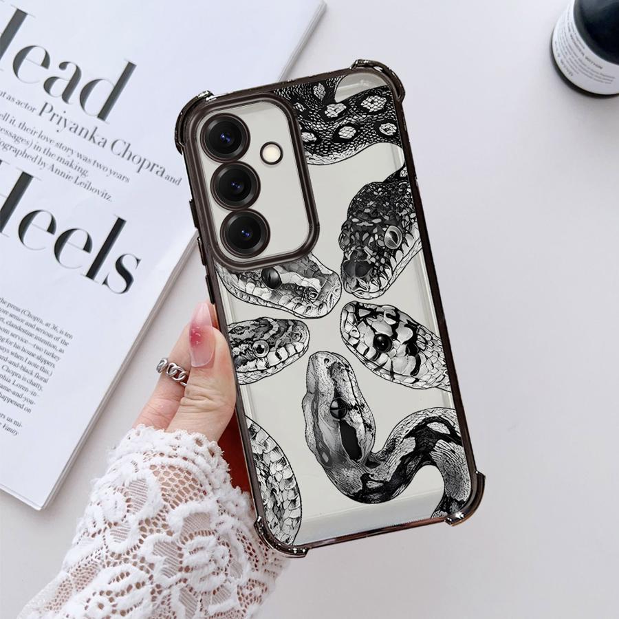 

Phone Case for Samsung Galaxy A13 A33 A15 A16 A24 A25 A21s A26 A52 A17 A35 A36 Clear Cover Cool Snake Pattern Galaxy A16