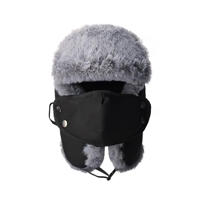 Winter Thick Bomber Hat Men's Velvet Warm Ear Protection Cap Outdoor Cycling Mountaineering Wind-Proof Cap