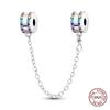 Lucky Unicorn Safety Chain copper Authentic Colored Zircon Boy Girl Charm Do It Yourself Jewellery Making Ideal For Bracelets Bangle