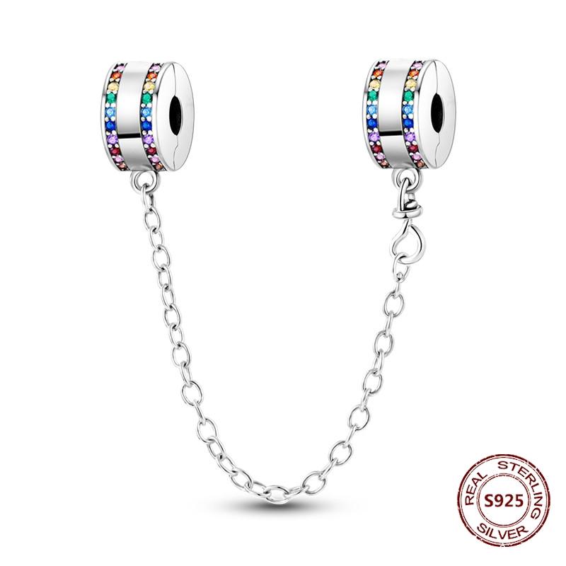 Lucky Unicorn Safety Chain copper Authentic Colored Zircon Boy Girl Charm Do It Yourself Jewellery Making Ideal For Bracelets Bangle