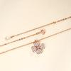 Diamond-Encrusted Four-Leaf Clover Necklace Women'S Fashion Light Luxury High-End Design Ins Style Jewelry Premium