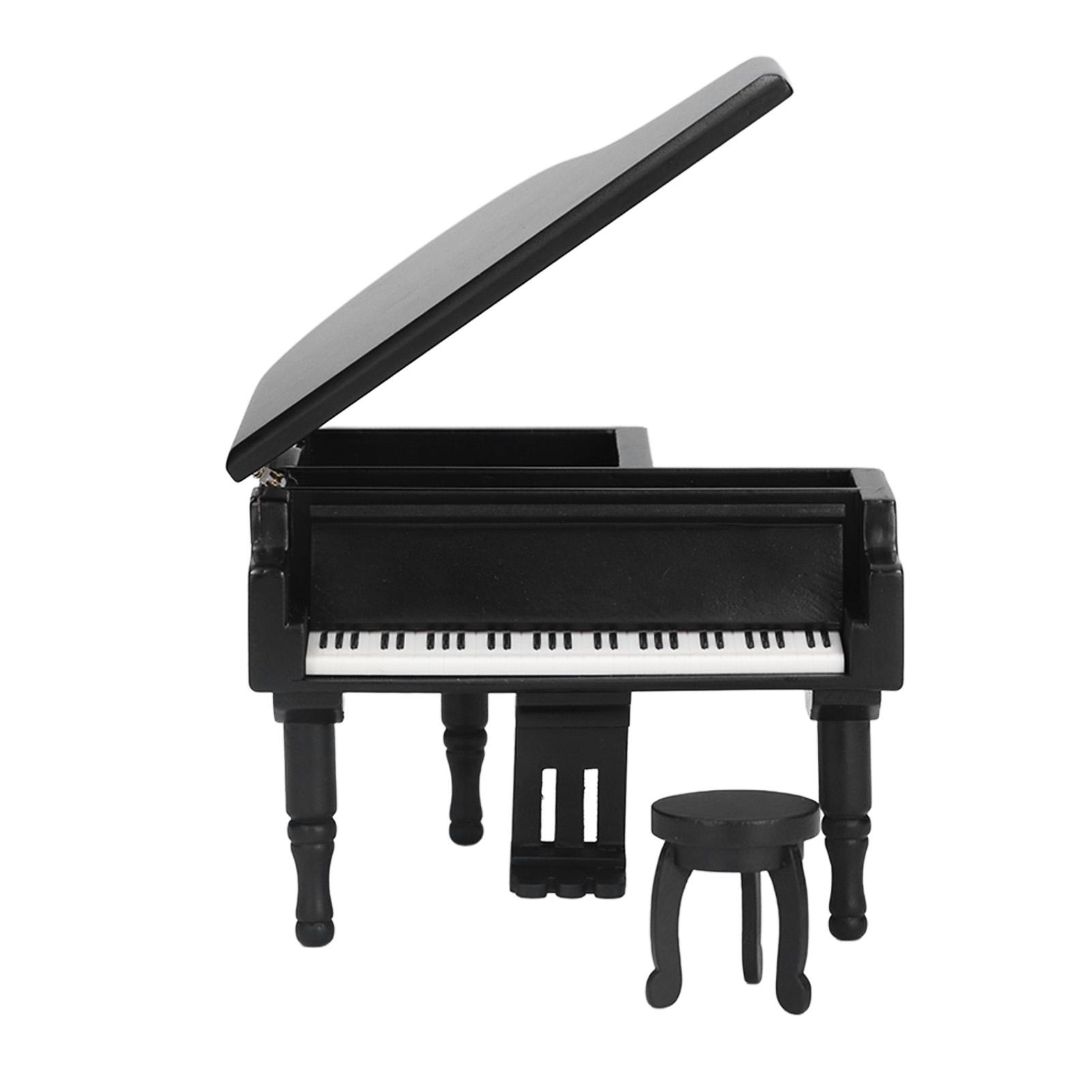 

Музыкальная шкатулка в форме пианино, деревянная имитация музыкальной шкатулки для украшения на Рождество, день рождения