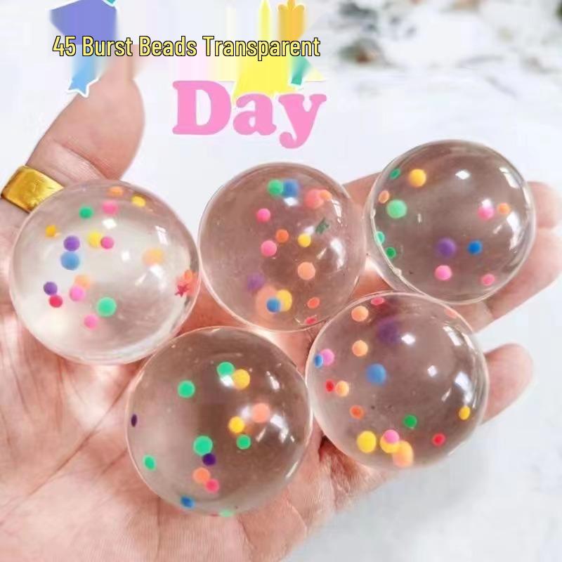 Elastic Cartoon Rubber Bouncing Balls, Extra Large, 50-Pack for Capsule Toy Machines