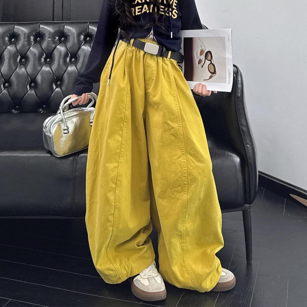 Herbst 2025 Mädchen Dopamin-Set: Stilvolles Langarmhemd & lässige Hose für große Mädchen