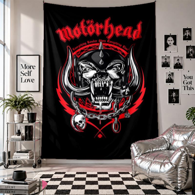 Wall TapestryMotorhead Art Hanging Cloth Decorative Background Cover for Room Decoration