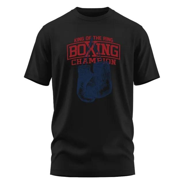 King of The Ring Boxing  Printed T Shirt for Men Women Vintage GYM Apparel Tops Tees