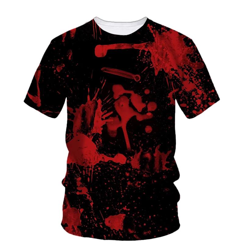 Art Graffiti T Shirts Men's Clothes Harajuku Street O Neck T-shirt 3D Printed Graphics Personality Fashion