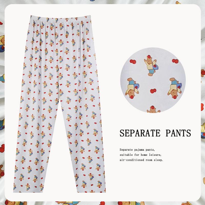 Women's Korean-Style Loose Pajama Pants - Imitation Cotton, Spring/Autumn