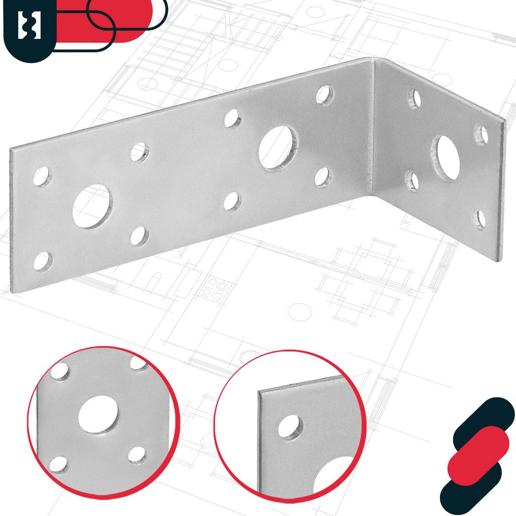 KOTARBAU® Carpenter's Angle Construction Connector Stainless Steel Galvanized 100 x 50 x 35 MM