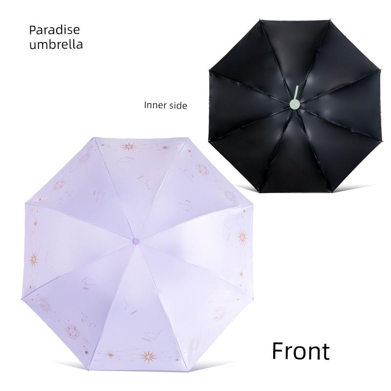 Paradise Umbrella 2026 New Model, Dual-Use for Sun and Rain, Uv Protection, Lightweight Folding Manual Sun Umbrella for Women