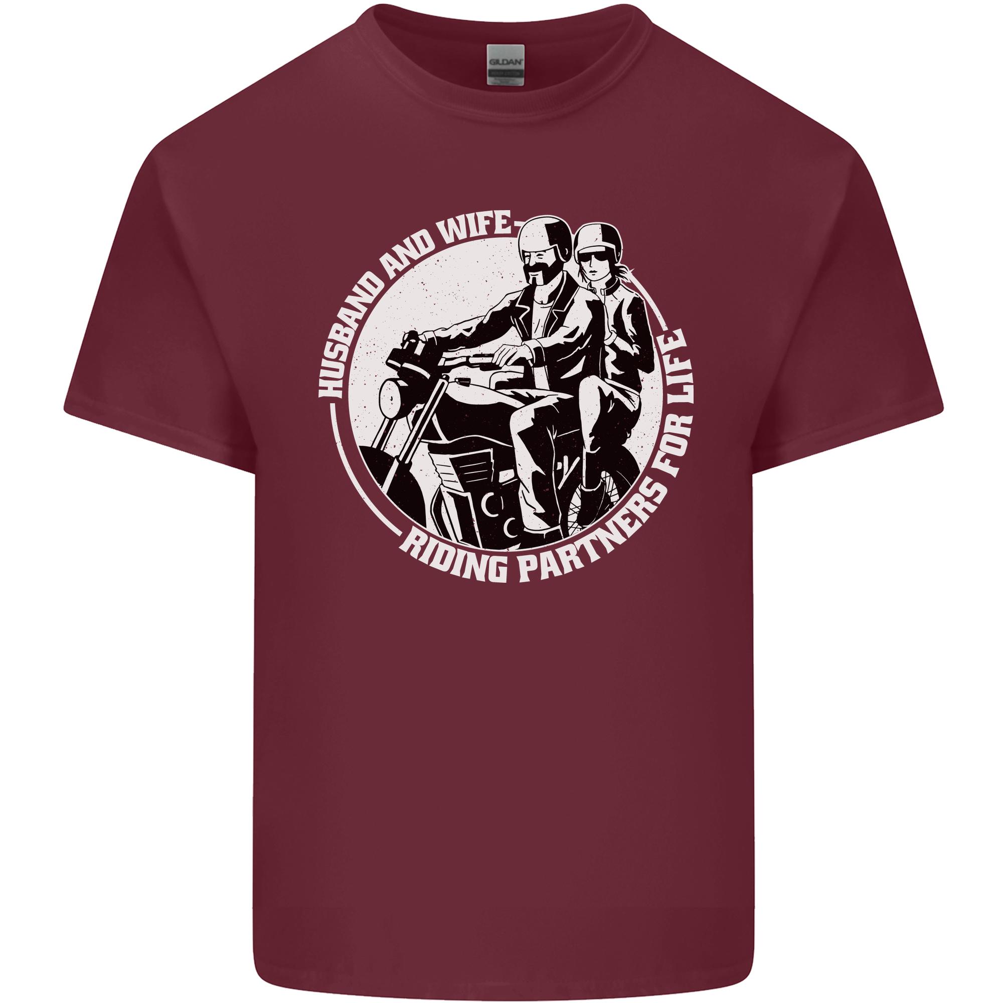 Husband and Wife Biker Motorcycle Motorbike Unisexs Light Cotton TShirt S