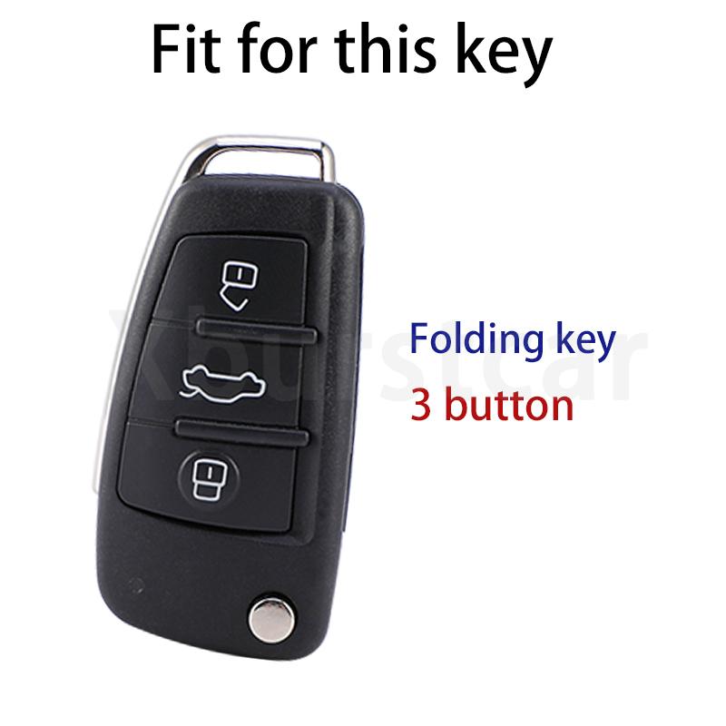 For A6 S6 A7 B6 B7 B8 8P 8V 8L TT RS C6 R8 A1 A3 Q3 A4 A5 Q5 Transparent TPU Auto Car Remote Key Case Cover Keys Shell Fob