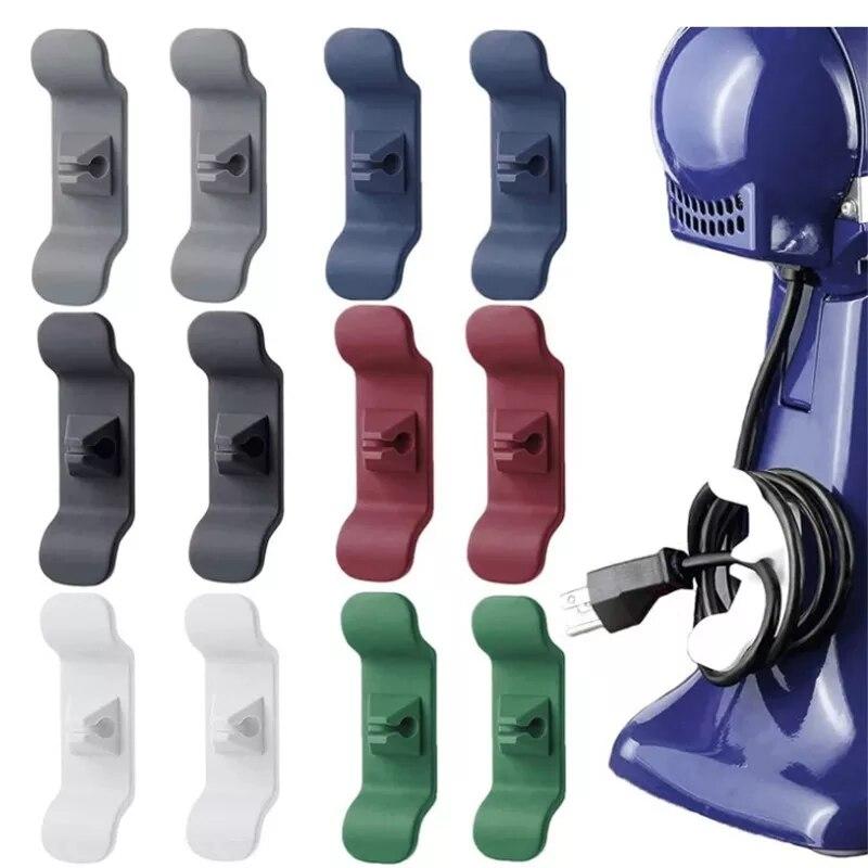 2Pcs Kitchen Storage Cord Wrapper Cable Cord Wire Organizer Cable Holder Clip Winder for Charging Data