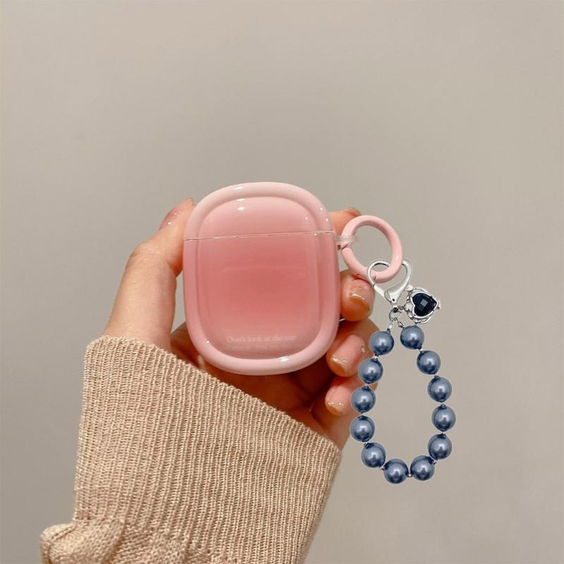 Fashion Pearls Hoop Heart Pendant Phone Case Straps Lanyard Pocket Keychain Strap Backpack Charm Car Key Decoration Chain