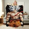 Goku'S Evolution Theme Anime Flannel Blanket Thick Warm Fleece Blanket For Bedroom Sofa Nap Home Party Decor New Year Gift