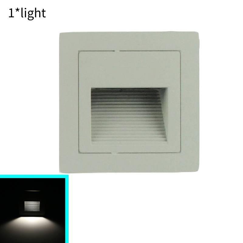 

Waterproof Led Step Light Ip55 Black Aluminum 3w For Outdoor Balcony And Garden Grey Cool