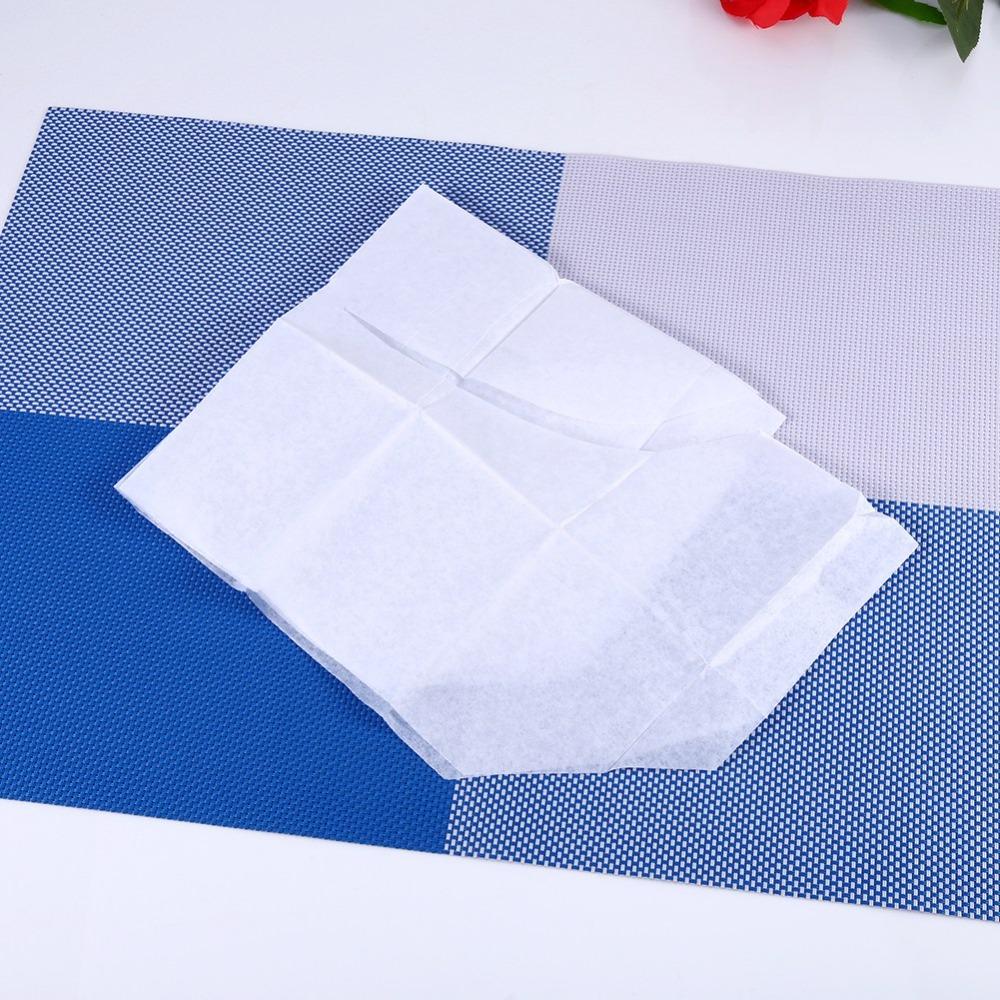 50 PCS 10pcs Per Pack Toilet Seat Mats Wood Pulp Material Toilet Seat Cushions Office