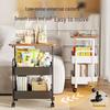 Carrello Snack Retro-Style Mobile con Scaffalatura Multi-livello e Organizer da Tavolo