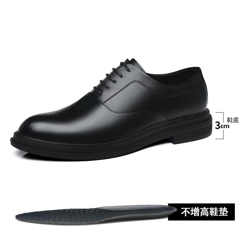 Fashion 3 6 8cm Heel Increase Leather Shoes for Men Spring Autumn New Designer British Style Black Groom Wedding Shoes Men