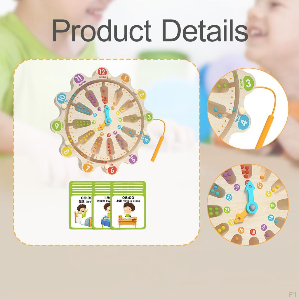 Color and Number Maze Interactive Game Fine Motor Skills Sorting Clock