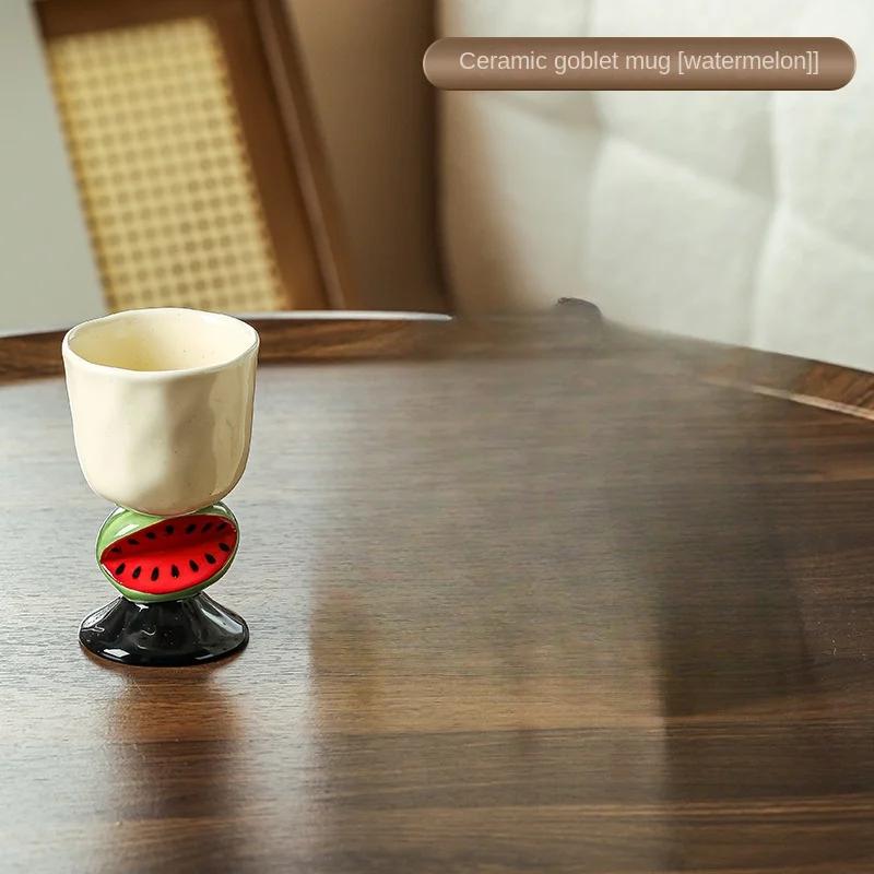 

BRFruit Ceramic High Footed Cup Ice Cream Bowl Dessert Specific Cup After Dinner Appetizer Molecular Cooking Tableware CeramicsEY