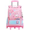 Large Capacity Trolley School Bag for Girls, Grades 3-6 - Stair Climbing & Detachable Design