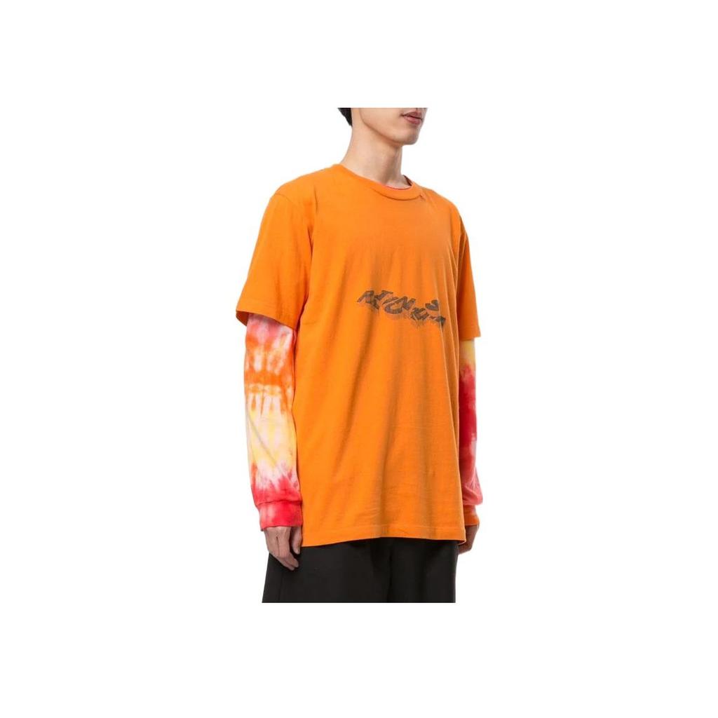 Off-White T-shirt a maniche corte con stampa logo freccia geometrica SS22 Top da uomo Arancione OMAA027R201850101910