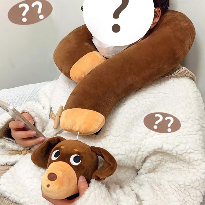 Flexible Shape Cushions Pillow,Soft Cotton,3D Question Mark Pillow Neck Pillow Neck Relief for Office Travel Use