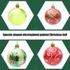 Set of 30 Unique Shape Colorful Baubles Christmas Tree Ornament Electroplated and Painted Sphere for Festival Decors