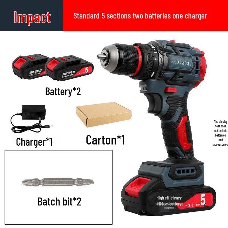 Industrial-Grade Brushless Steel Impact Lithium Drill & Rechargeable Multi-Function Electric Screwdriver