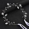 Gold Flower & Leaf Hair Band Alloy Floral Bridal Hair Accessories for Bridesmaid Wedding Party Balls