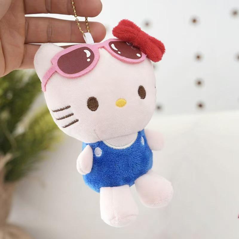 Moe Katt Hänge Plyschleksak: Söt tecknad kattunge nyckelring berlock