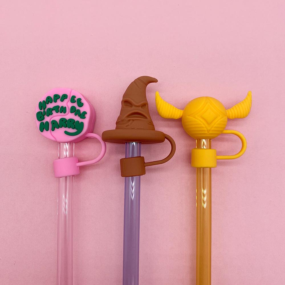 Harry Potter 3D Cartoon Straw Cap - Cute Stanley Accessory for 10mm Straws