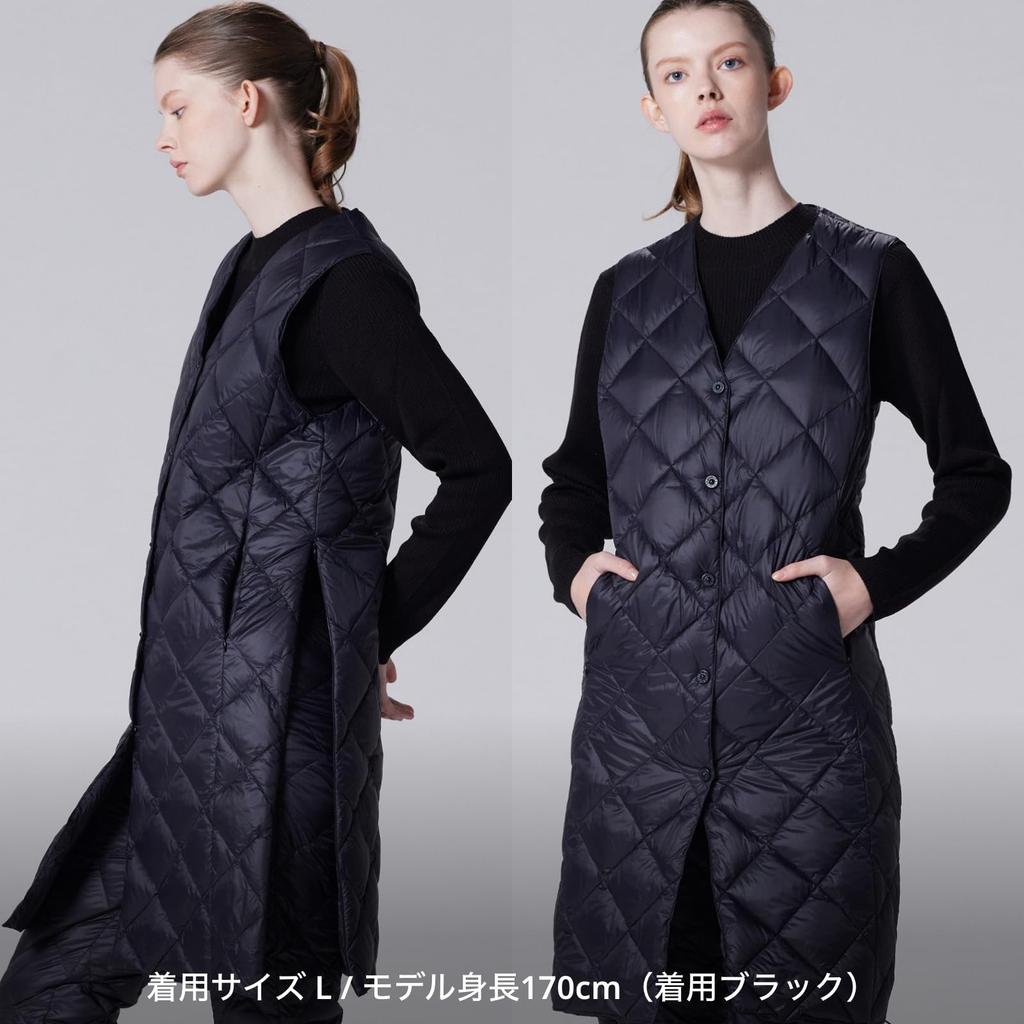 Taion Down Gilet Brick Brown Women's W003CI-LONG,