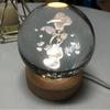 Rustic Resin Craft 3D Crystal Ball Night Light Ornament