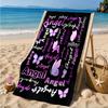 Custom Name Your Name Art Design Beach Towel Microfiber Beach Towel, Lightweight and Quick-Dry, for Summer Travel, Swimming Pool Gift