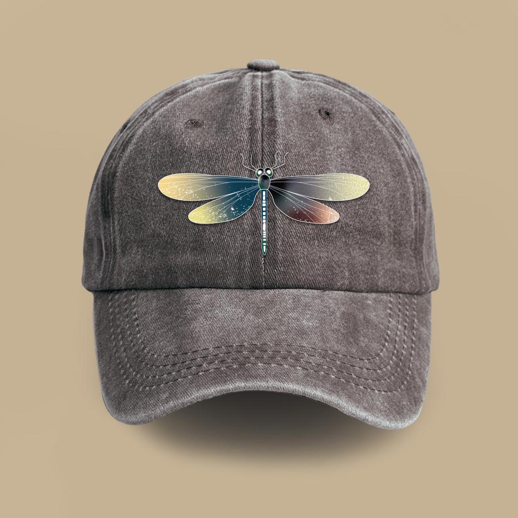 Washed Cotton Old Retro Dragonfly Soft Top Baseball Cap Trendy Men and Women Fashion Versatile Spring and Summer Outdoor Cap