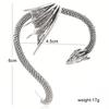 Gothic Punk Dragon Shape Earrings 2025 Trend New Design Vintage Alloy Flying Dragon Ear Cuffs Women Party Accessories