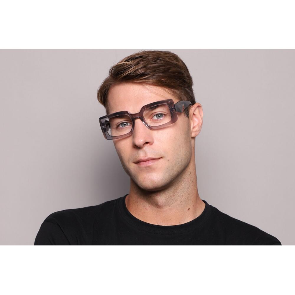 Full Rim Square Transparent Grey Smartbuy Collection Haniel 94760 C4 Fashion Unisex Eyeglasses