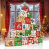 Winter Atmosphere Party Supplies 24 Pcs DIY Christmas Advent Calendar Boxes, Days Countdown Gift Box, Decorative Boxes for Treats Empty Cardboard