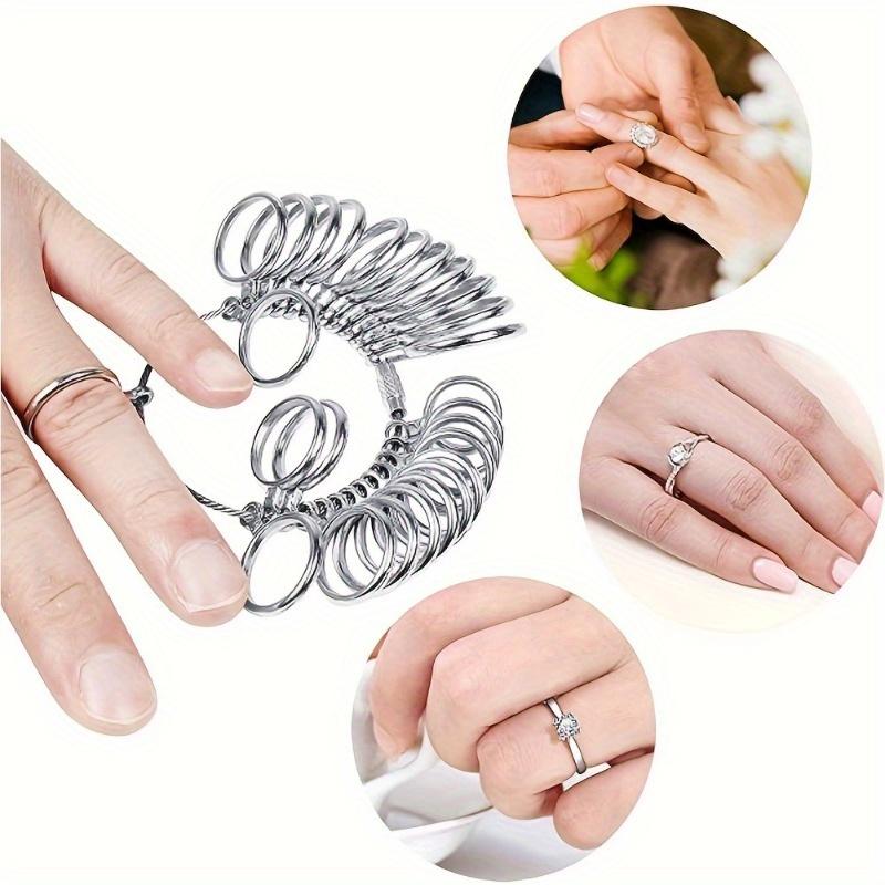 27pcs Ring Sizer Finger Sizer With Measuring Rings, Tool For Ring Making Jewelry Tool Size 1-13 With Half Size