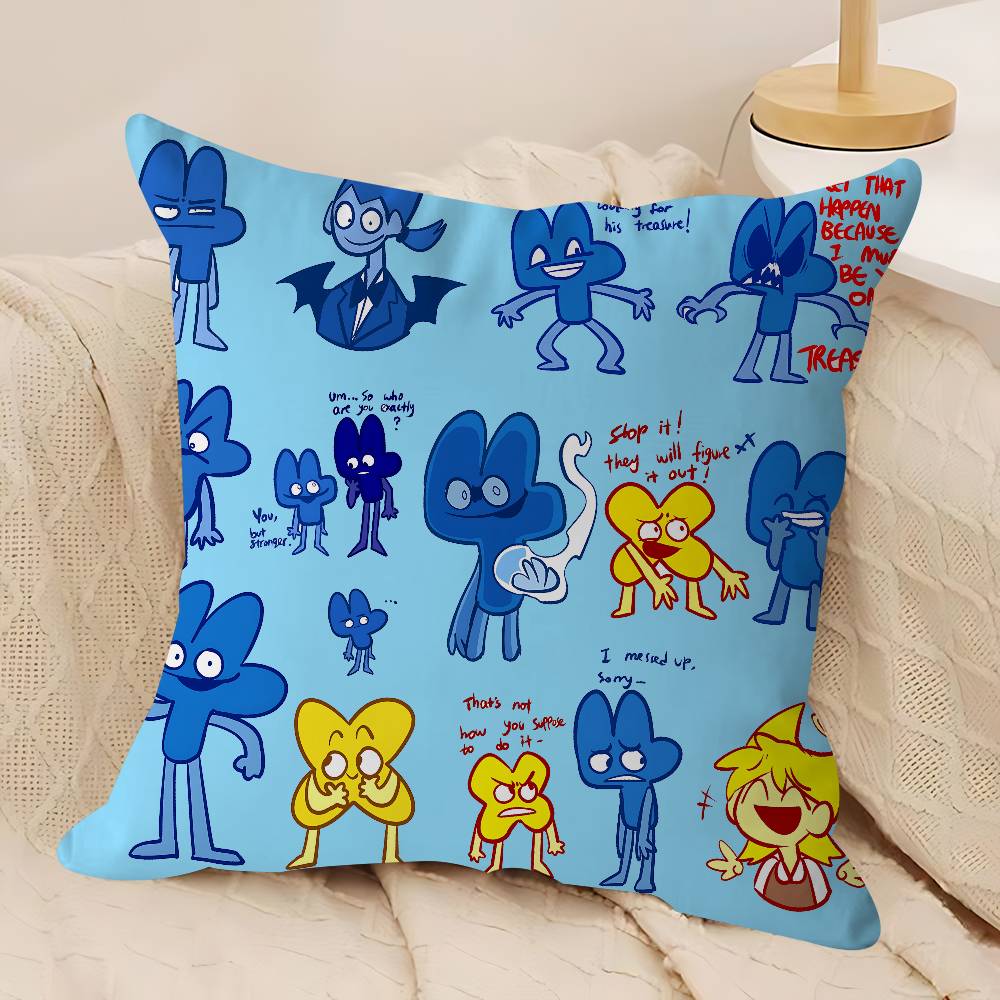 Cartoon B-BFDI Pillow Cover For Bedroom Room And Living Room Sofa Decorative Cushion Cover