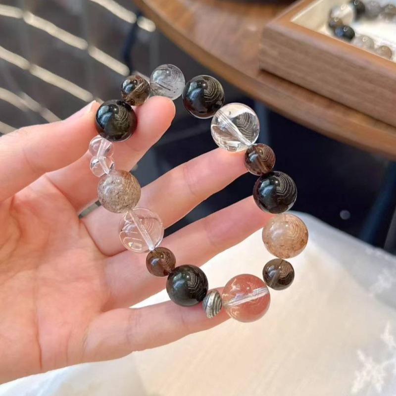 Xiaohongshu Natural Crystal Bracelet: Unique Design, Large Particle, Multi-Gemstone, Women's Niche Ins Style