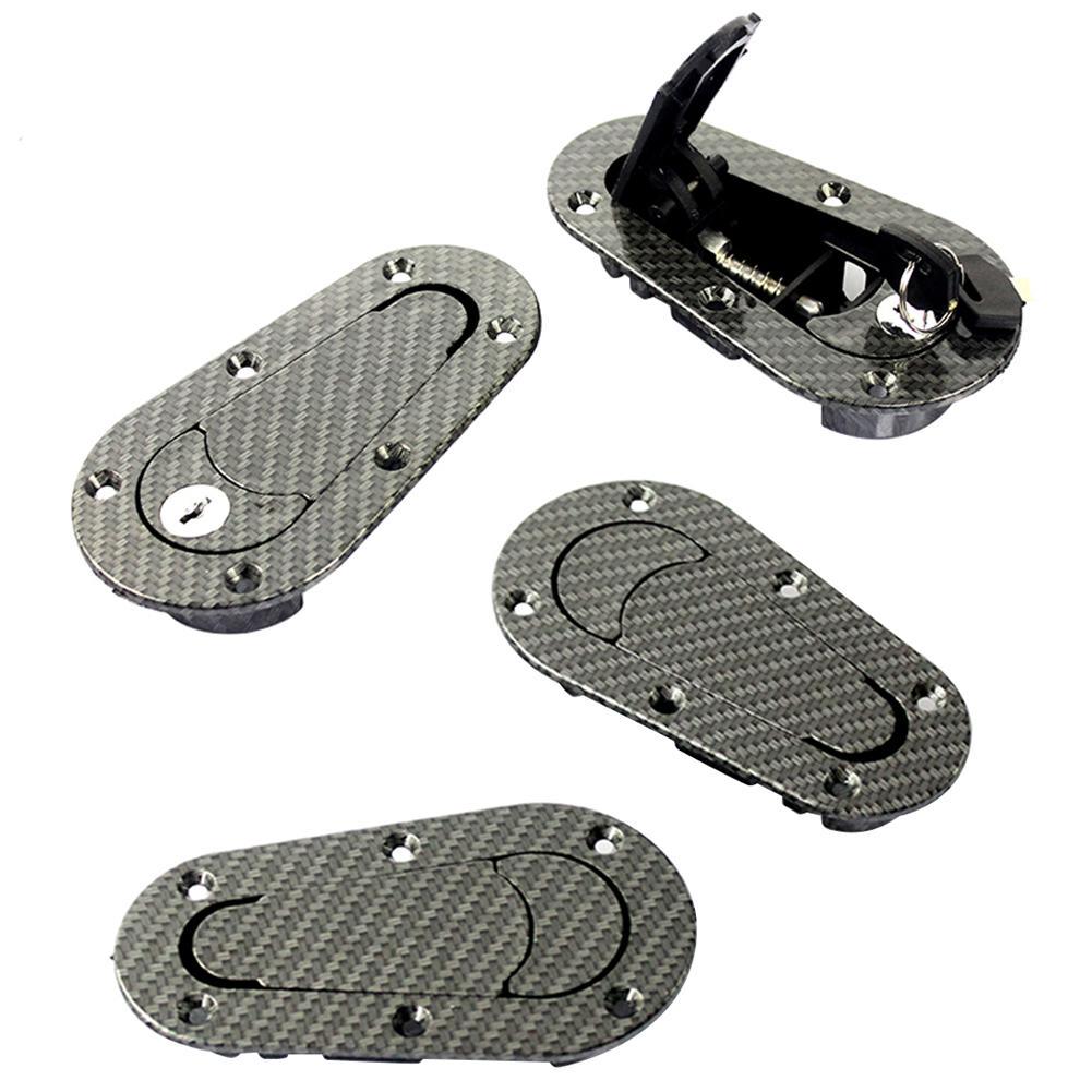 Black JDM Aluminum Mount Bonnet Flip Over Hood Latch Pin Locking Kit
