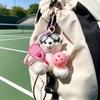 Cartoon Pickleball Pilot Bear Pendant Soft Car Key Ring Cute Bag Pendant  Bag Accessories